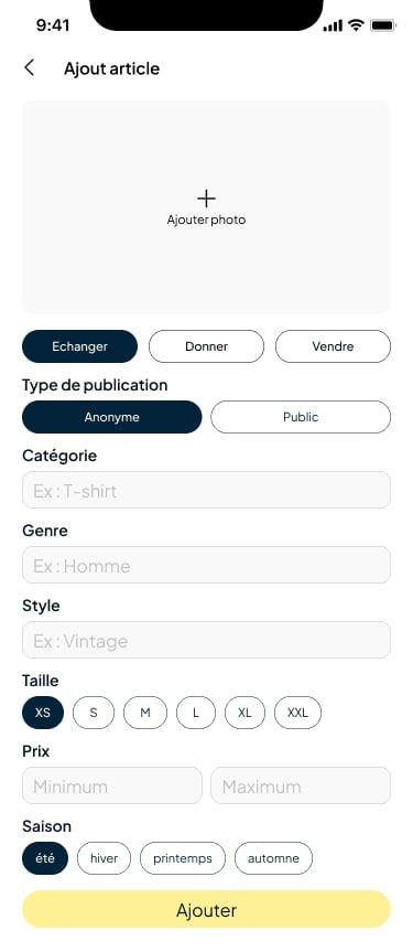 Publier une offre